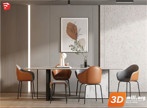 Dining Table Set Skp Files